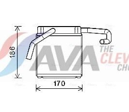 FD6607 AVA Радіатор опалювача салону